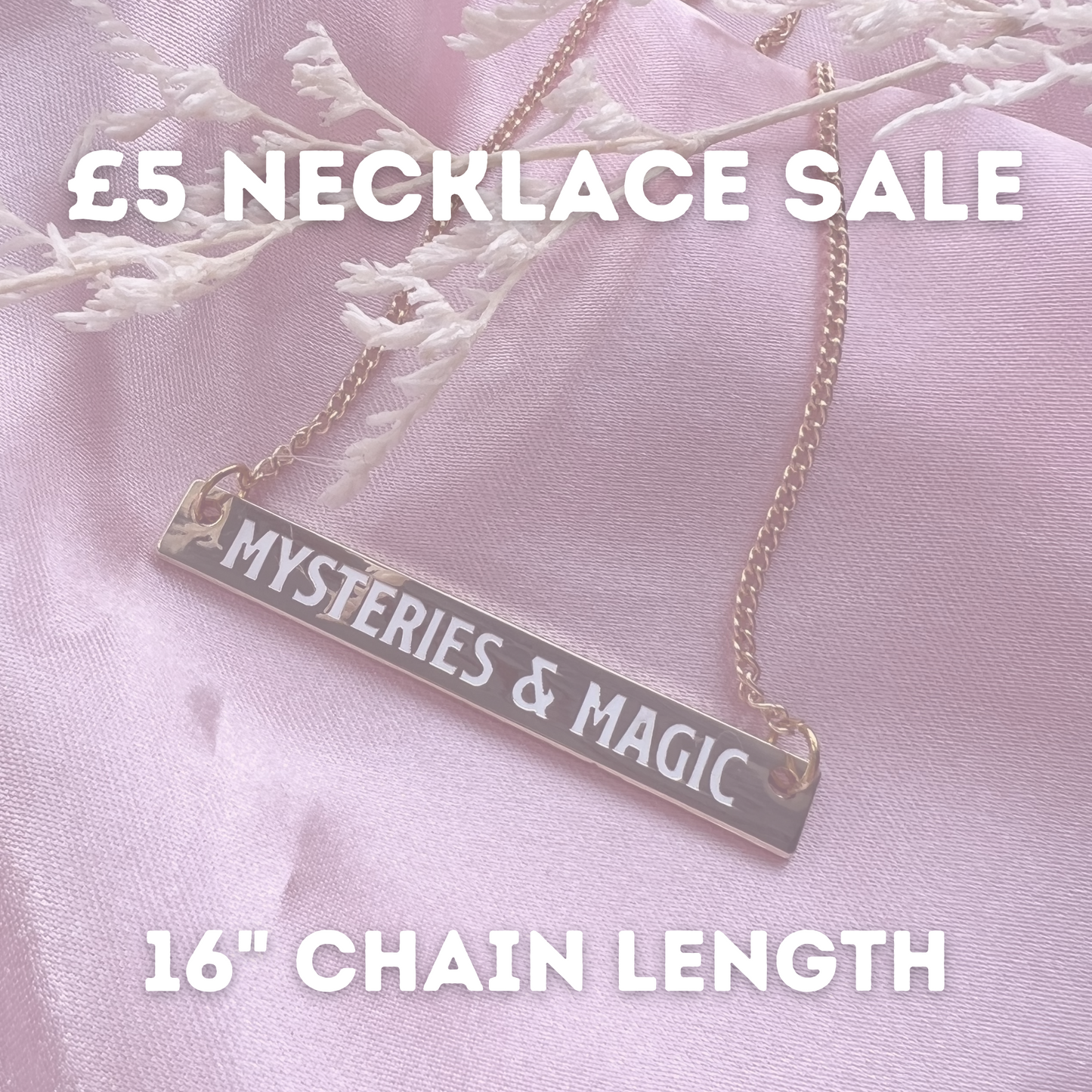 DISCONTINUED - 16" - £5 Bar Necklace Sale!