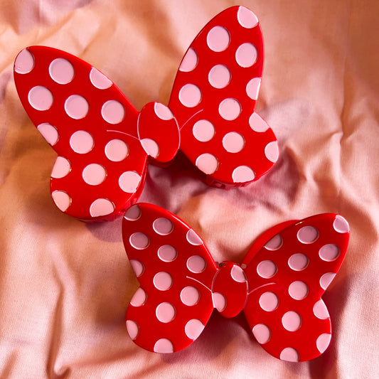 DISCONTINUED - Polka Dot Bow Hair Claw