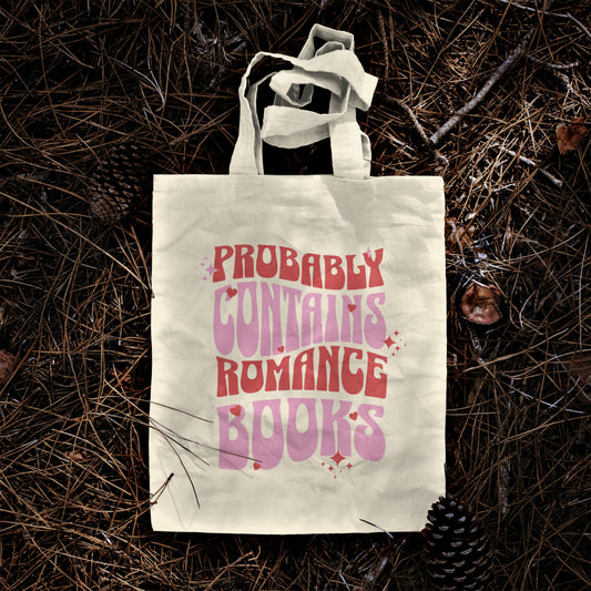Probably Contains Romance Books tote bag